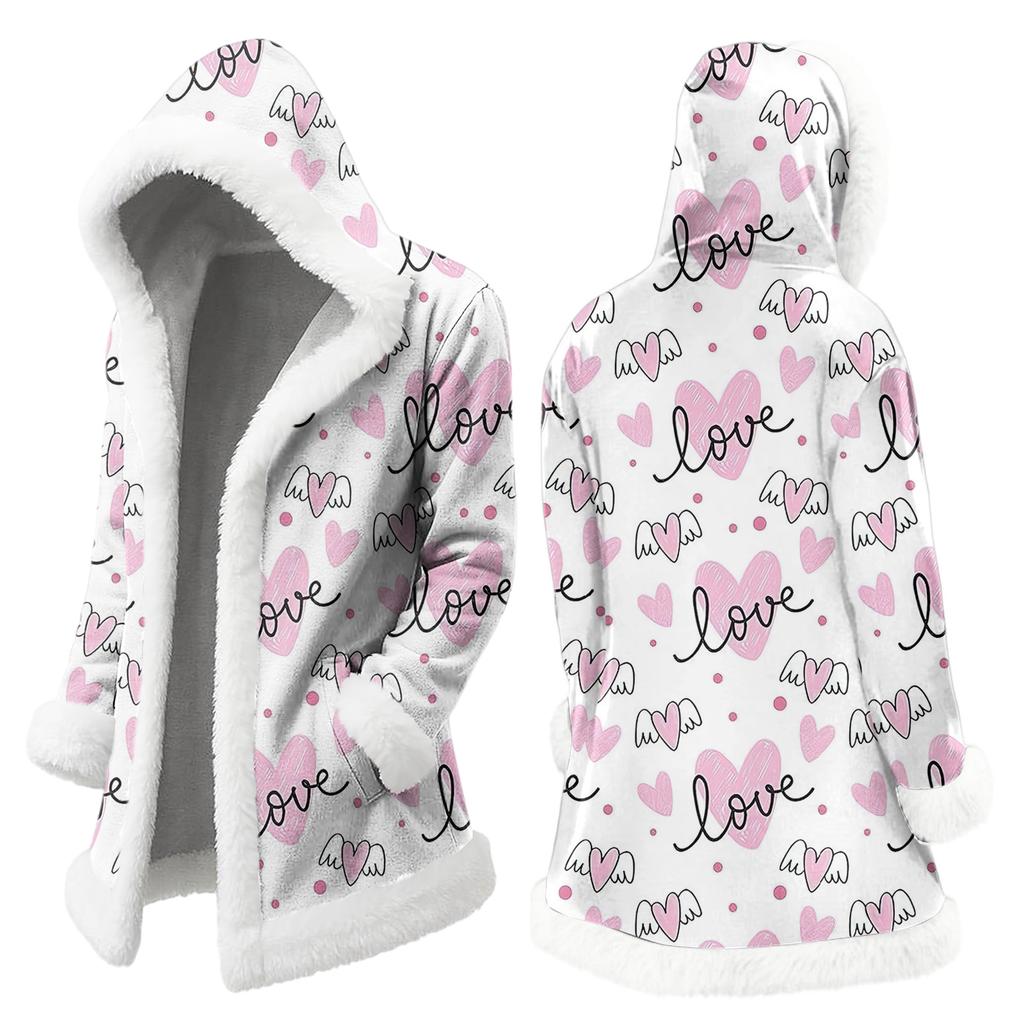 Unisex Kapuzenstrickjacke mit Taschen, Warme Oberbekleidung