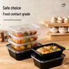 Jiwanggu 500ml Rectangular Transparent Disposable Food Containers, 300 Sets