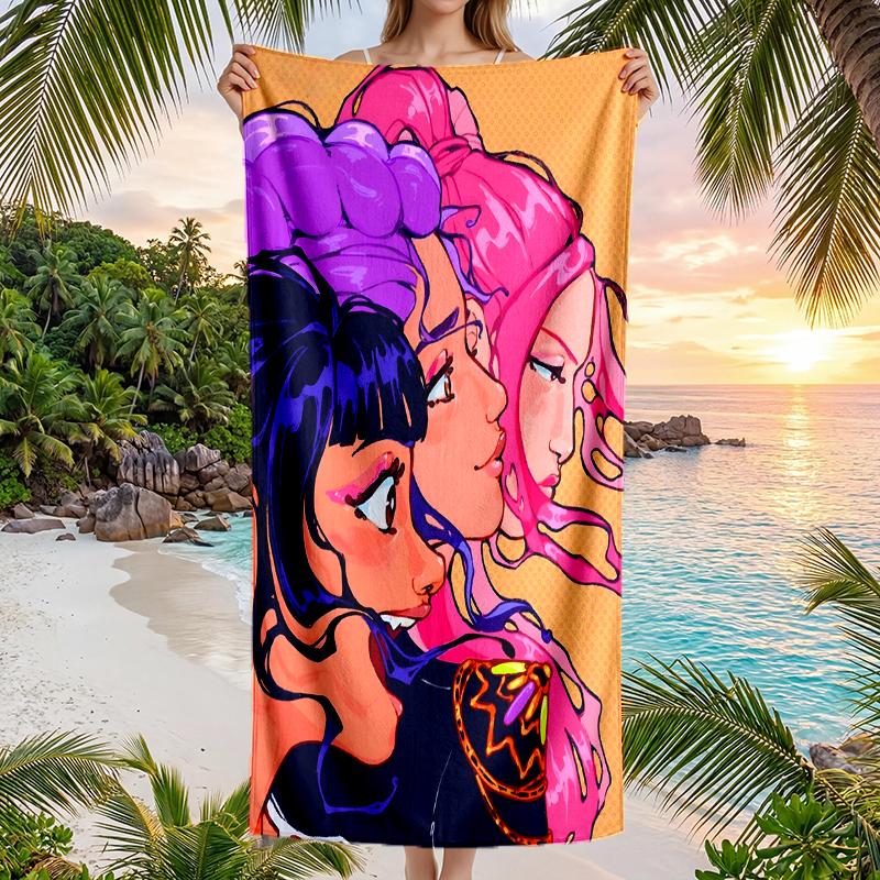 Kpop Hunter Fashion Beach Towel: Ideal for Summer Adventures Soft, absorbent and quick drying suitable for swimming and bathing
