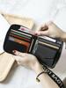 Fashionable Laser Colored Women's Short Wallet PU Leather Large Capacity Multi Card Slot ID Card Holder Long Wallet Coin Purse