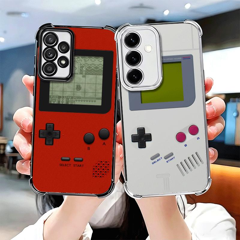 Game Console Trend Pattern Plating Phone Case For Samsung A17 A07 A37 A57 A16 A56 A15 A55 A14 A54 A13 A53 A26 A36 A25 A35 A24 A3