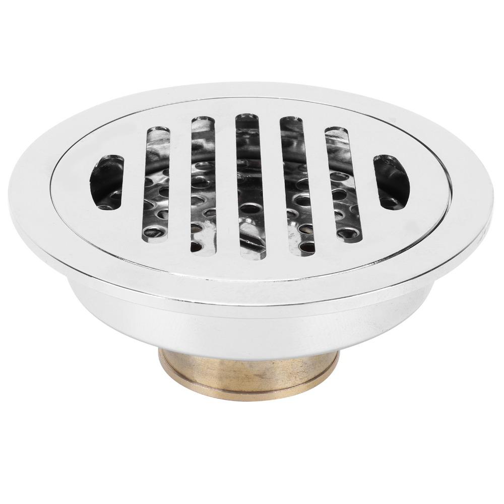 Round Shower Floor Drain Copper Drain Strainer Anti-Odor Floor Drain  Laundry Room