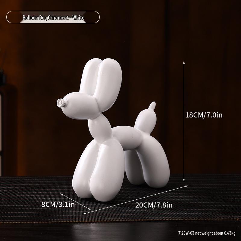 Modern Balloon Dog Resin Ornament for Home Décor - Ideal for Living Room, Entrance, TV Cabinet, Wine Cabinet, or Bookshelf.