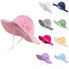 Bowknot Beach Sun Protection Hats Adjustable Bucket Hats for Toddler Kids Baby and Girls