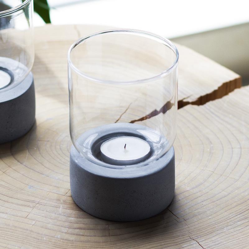 European-Style Aromatherapy Glass Lantern Candle Holder