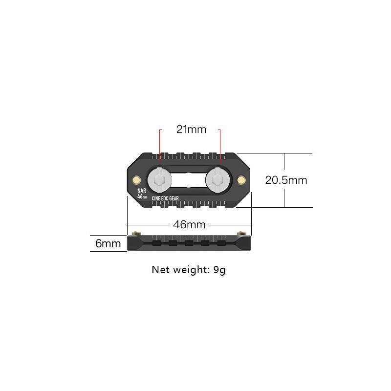 Camera Quick Release Mini NATO Rail Anti Off Quick Release with 1/4" Screws and Safety Pins for Camera Cage NATO Handle