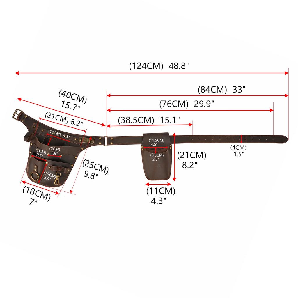 TOURBON Gardening Pouch, Tool Bag, Waist Bag, Gardening Work, Compact Design