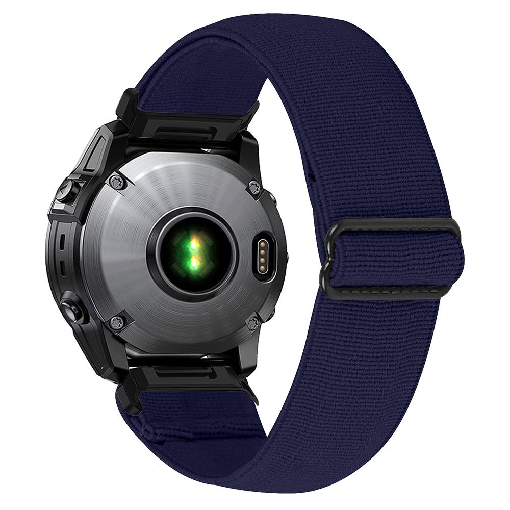 26mm Solid Color Elastic Nylon Strap for Garmin Fenix 8 Pro AMOLED 51mm/8 51mm/Enduro 3/2 Quick Release Watch Band