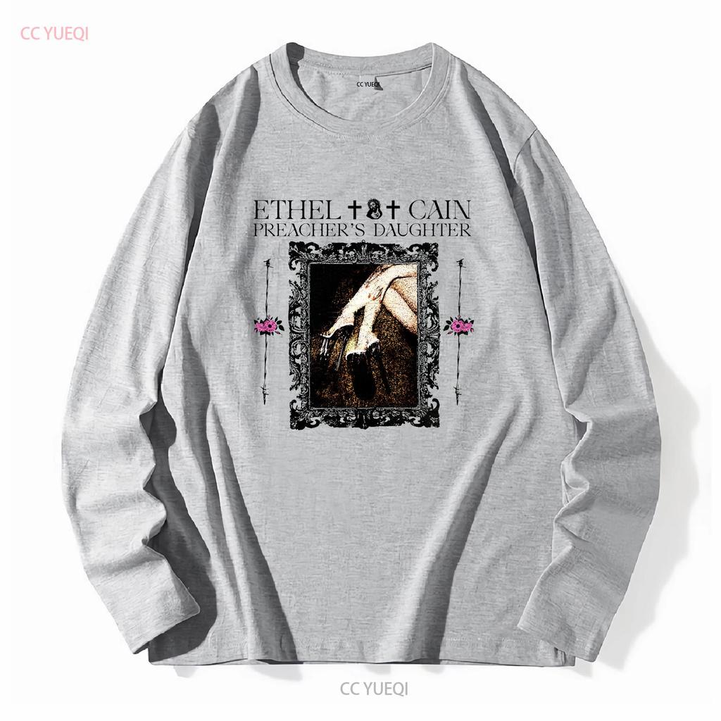 Ethel Cain Signer PreachersDaughter Tour T Shirt Great hot vintage Washed streetwear Comfortable fashion Versatile Breathable