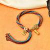 Vibranting Tibetan Handmade Woven Bracelet with Symbolic Patterns Portable Accessory for Festive and Spiritual Event