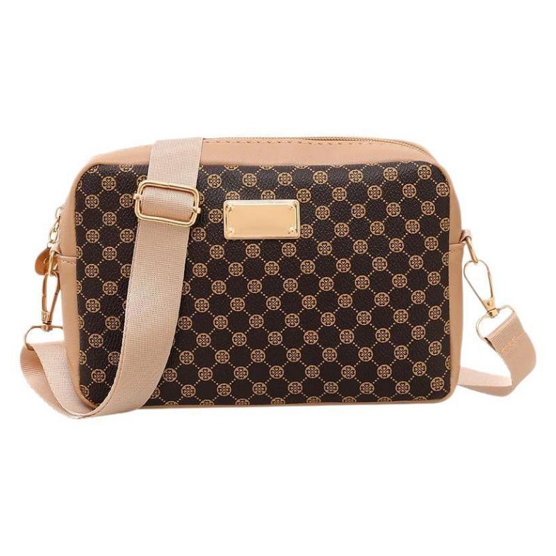 Simple small bag, new fashion women's bag, shoulder messenger bag, trendy polka dot printed small square bag.