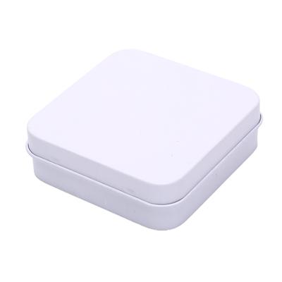 Mini Metal Tins Container Square Hinged Flip Storage Tin Box  Jewelry Coin Case