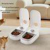 Smart Timer Pet Bowl: Dual Meal Separation Automatic Feeder for Cats & Dogs, Dry & Wet Food Compatible.