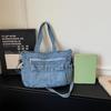 Gewaschene Denim-Tragetasche mit mehreren Taschen Damen-Umhängetasche