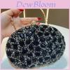 Elegant Polyester Crystal Embellished Evening Clutch For Ladies Formal Events