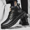 Mode Lässige Leder Herren Stiefeletten Kurze Outdoor Sneaker Klassische Rutschfeste Herren Motorradstiefel Handgefertigt Herren High Top Schuhe