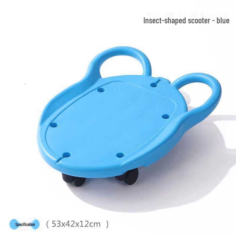 Children's Sensory Integration Scooter: Four-Wheeled Vestibular Balance Board for Crawling and Fitness.
