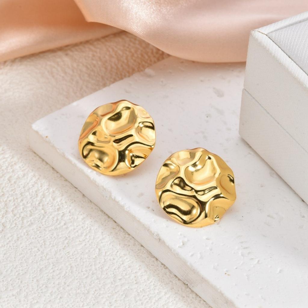 1 Pair Stylish 18K Gold Plated 304 Stainless Steel Ear Post Stud Earrings Heart Flower Butterfly Starfish For Women Gift