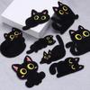 Black Cat Self-Adhesive Patch: No-Sew, No-Iron Seamless Plush Embroidery for Jacket Repair