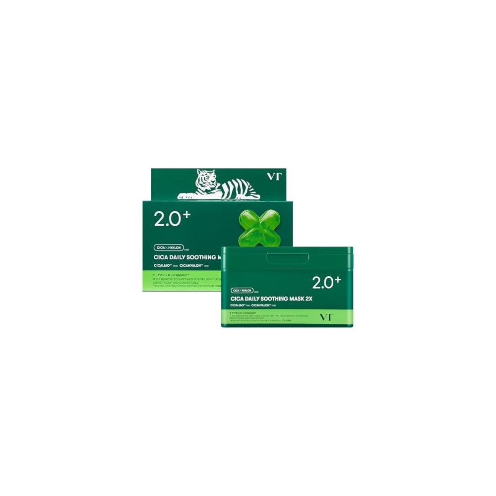 VTCOSMETICS Daily Soothing Mask 2X 25 Sheets CICA Skin Care Face Mask