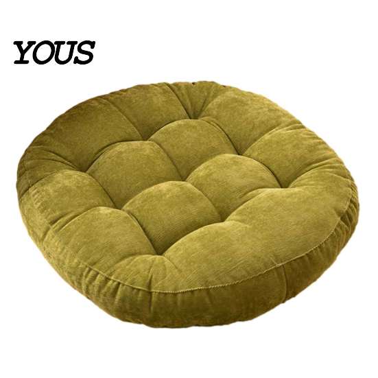 High Elasticity Chair Cushion Round Corduroy Cushion, 16.5 Inch Ultra Soft Seat Pad, Portable Support for Travel Washable Floor Reading Nook