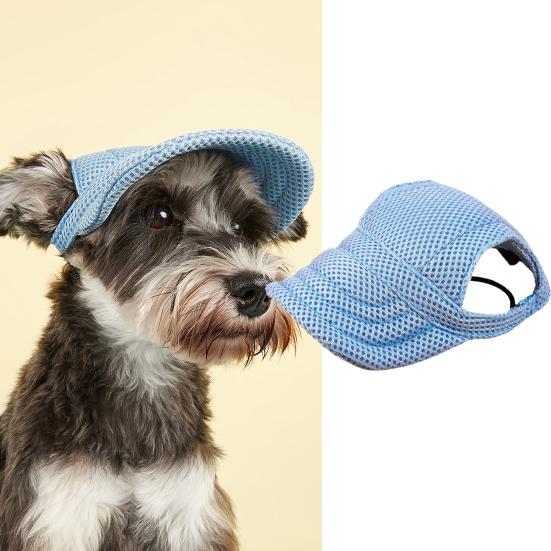Čepice pro domácí mazlíčky s otvory pro uši Prodyšná síťovina Nastavitelná Malí psi Kočky Teddy Mops Čivava Shih Tzu Yorkshire teriéři Baseballová čepice pro štěňata Cestování do přírody