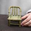 Handmade Zisha Purple Clay Mini Bamboo Chair Tea Pet Figurine Bamboo Joint Tea Coaster Holder for Gongfu Tea Table DecorOrnament