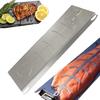 Uchwyt ze stali nierdzewnej na łososia do grilla, obracany o 180 stopni, talerz do grillowania ryb BBQ na kemping, na podwórko, stojak na mięso grillowane równomiernie