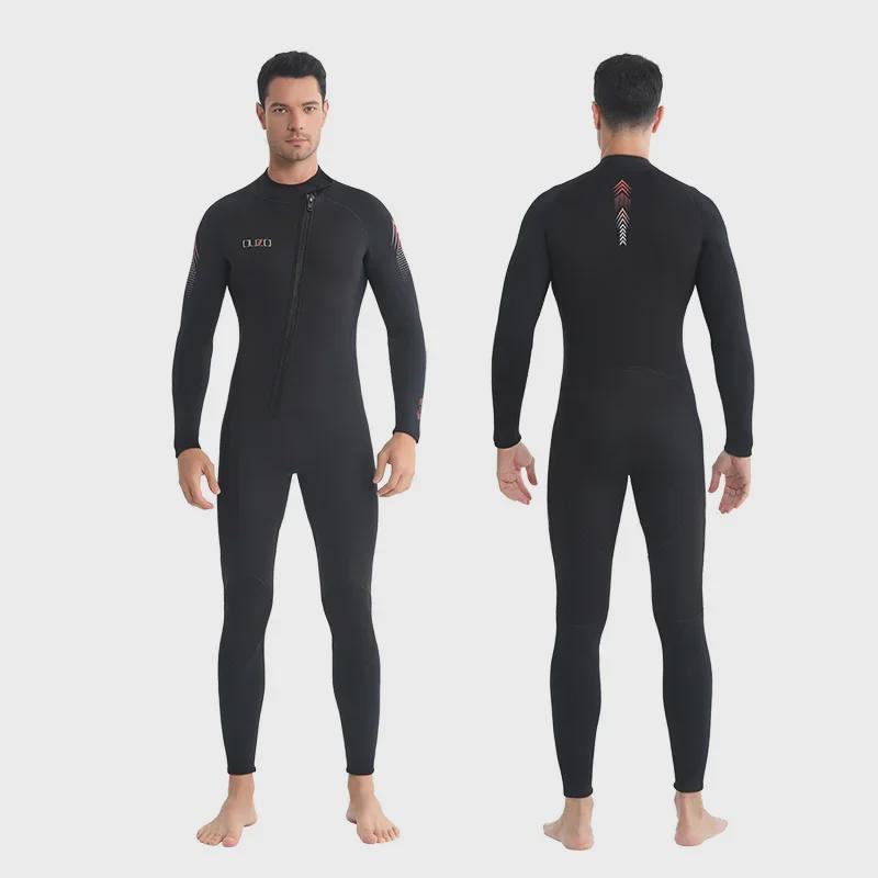Costum de scufundare cald OUZO, grosime de 3 mm, pentru bărbați și femei - CR Super elastic pentru meduze pentru iarnă, snorkeling, surfing și sporturi nautice.