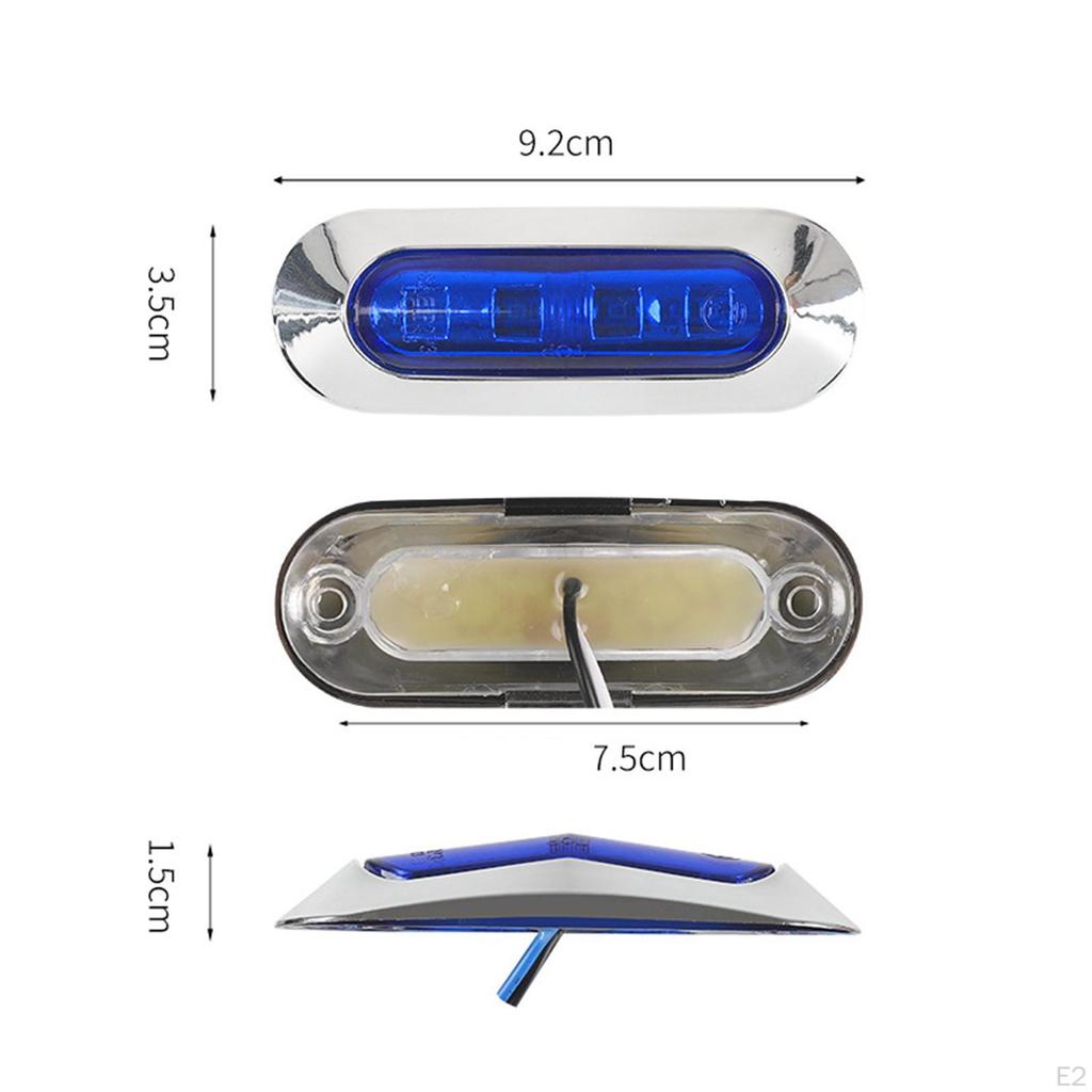 2 Pieces Truck Side Marker Lights 12V-24V Waterproof Replace Indicator Accessory