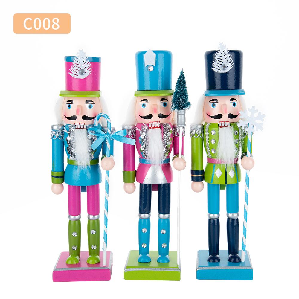 Colorful Candy-themed Wooden Nutcracker