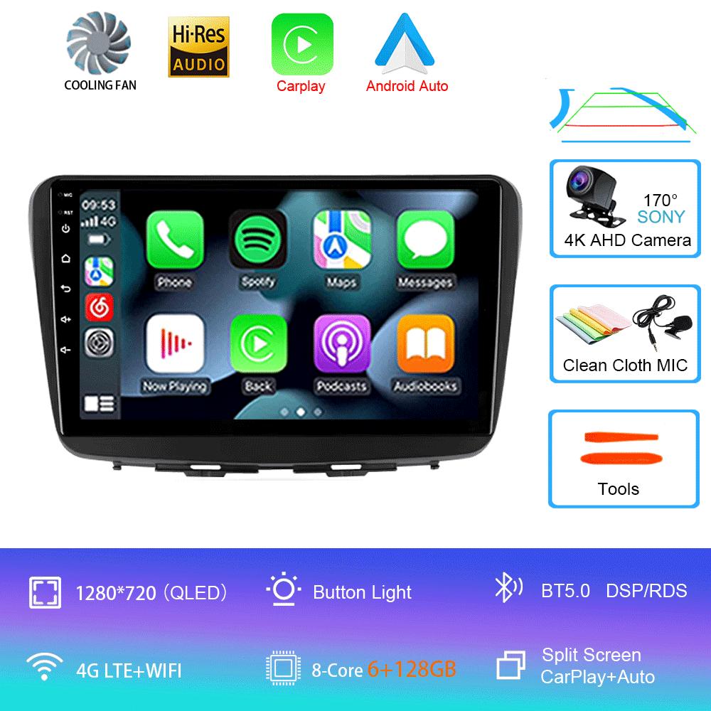 Car Radio Android 14 For Suzuki Baleno 2016 2017 2018 2019 Multimedia Player Stereo GPS WIFI+4G Wireless Carplay Auto Video DSP