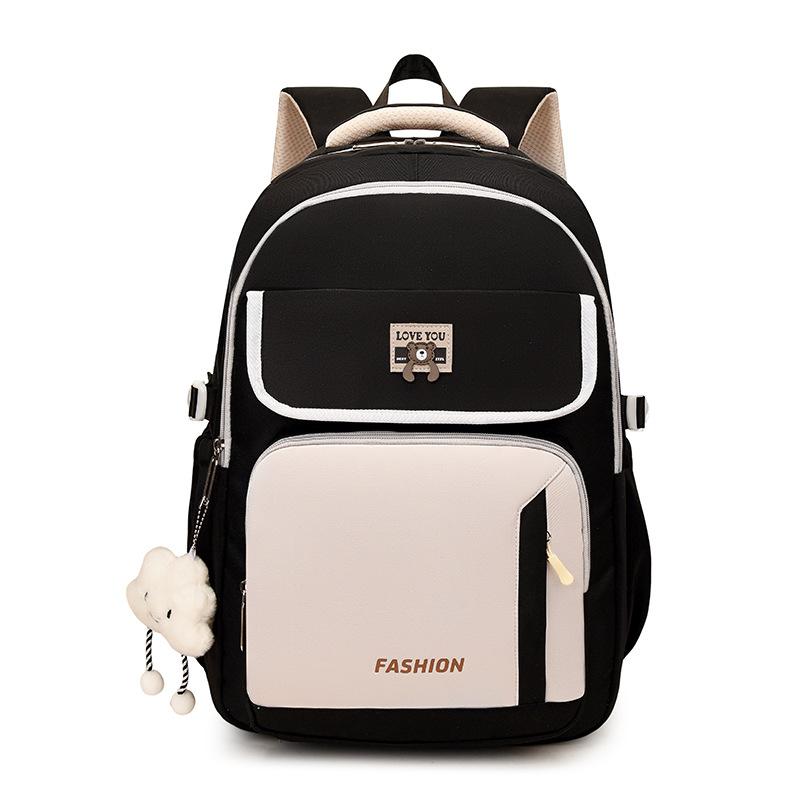 Schoolbag Backpack Women's Large Capacity High School Student School Bag Elementary School Junior High School Campus Korean Edition Tide Leisure