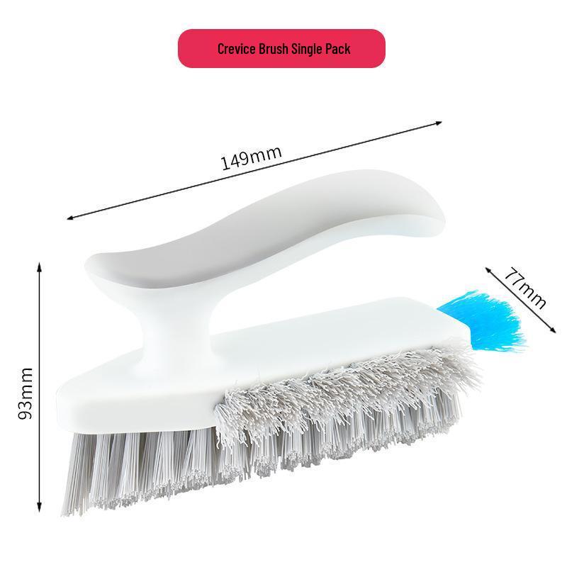 Integrated Crevice & Floor Gap Cleaning Brush for Bathroom & Toilets