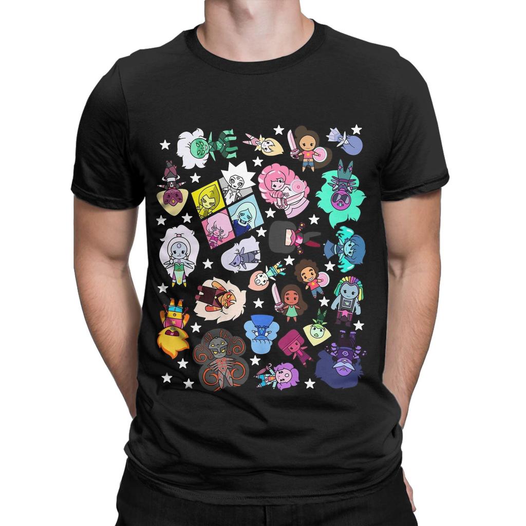 Steven Universe  T Shirt Summer  Cotton T-Shirts For Men's Fashion Casual Tee Shirt Short Sleeve Y2K Retro Tees