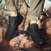 Men's High-Top Winter Snow Boots - Genuine Leather with Thick Rubber Sole for Warmth