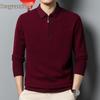 Hengyuanxiang Men's 100% Wool Red Dragon Sweater with Zipper, High-End Lapel, Long Sleeve, 2025 Autumn/Winter Collection