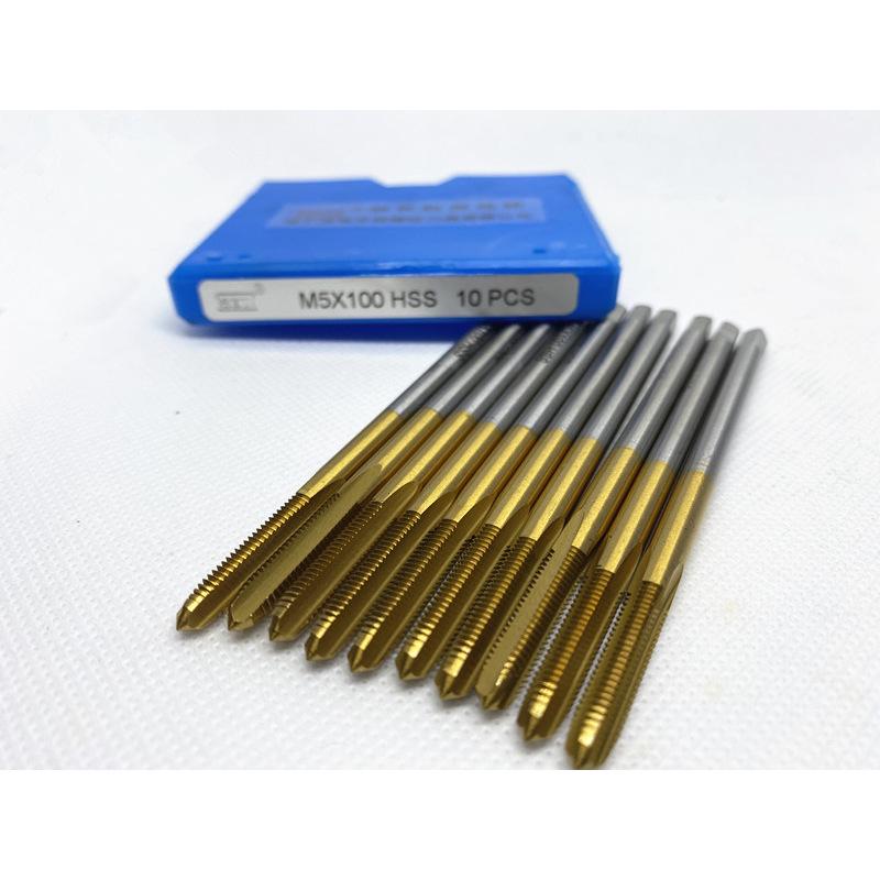 Titanium Plated HSS Straight Flute Machine Tap (M2-M16 x 100 x 130)