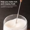 Milk Frother Handkeld Electric Foam Maker Battery Operated Stainless Steel Whisk Drink Mixer for Latte Cappuccino Hot Chocolate