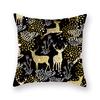 Home decor black merry christmas pillowcase christmas decoration party christmas moose pillowcase 45x45cm