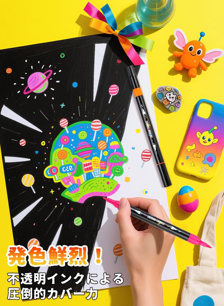 Acrylmarker 30 mit dicker und feiner Spitze zum Schreiben und Perfekt für Kunst und Set, Farben, Wasserbasiert, Ungiftig, Wasserdicht, Schnelltrocknend,