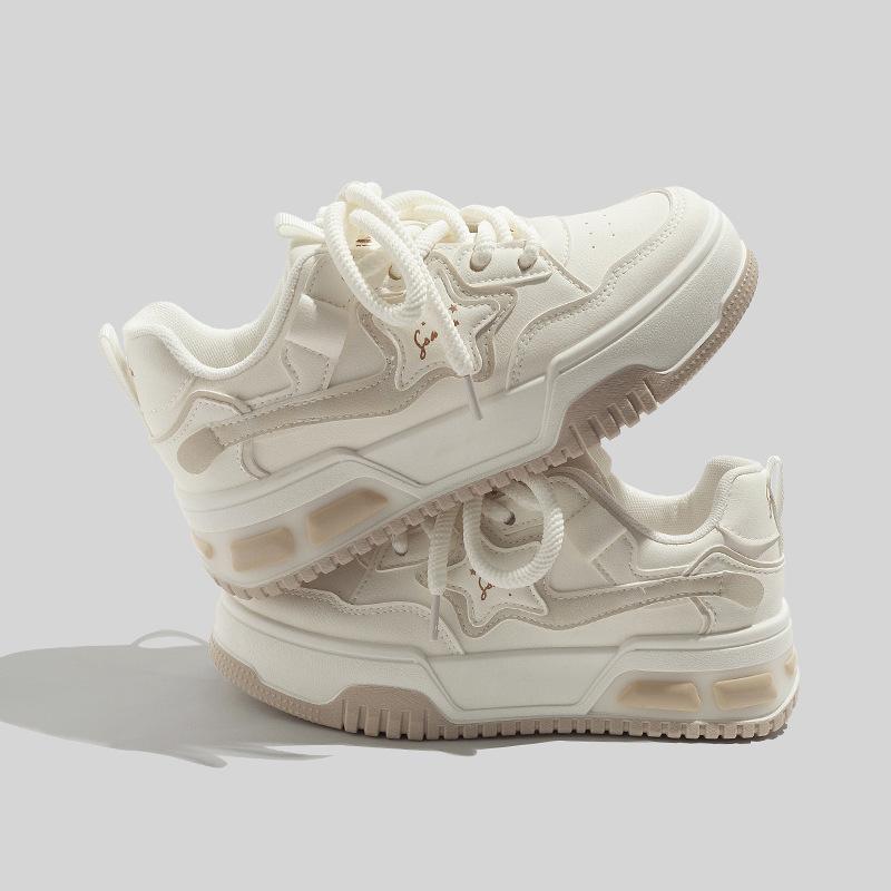 Belle spring and summer new breathable sports low-top casual shoes platform-soled star board shoes