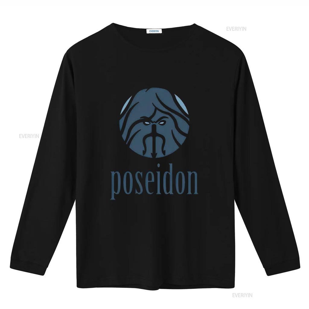 POSEIDON Klassisches Herren T-Shirt Weiß X-Large vintage gewaschenes Oberteil für den Alltag Dehnbar Weich homme Designer-Kleidung Unisex