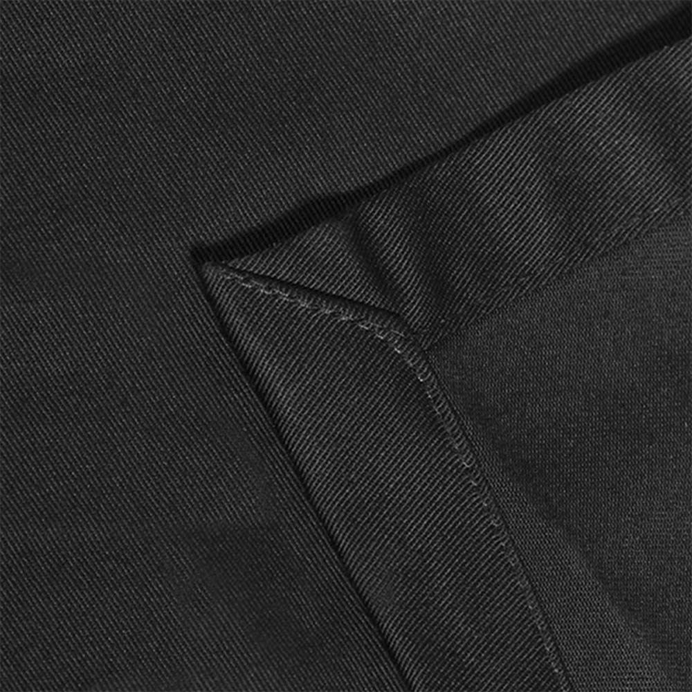 [Ibutsu-shi] Men's Plain Apron, Waist-Length, Unisex, for Chefs, Waiters, and Kitchen Cooks, Restaurants, and Coffee Shops (Black, Size L)