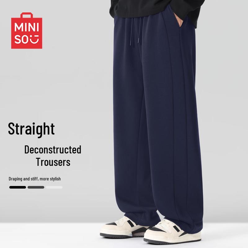 MINISO Men's Retro Loose Straight-Leg Track Pants