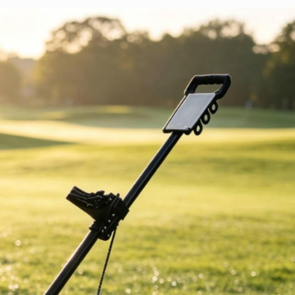 Wheeled Golf Bag Trolley Foldable Structure for Ball Pouch Lightweight