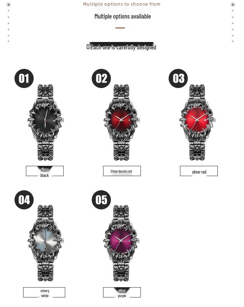 Millennium Y2K Alien Claw Alabaster High-End Waterproof Quartz Watch