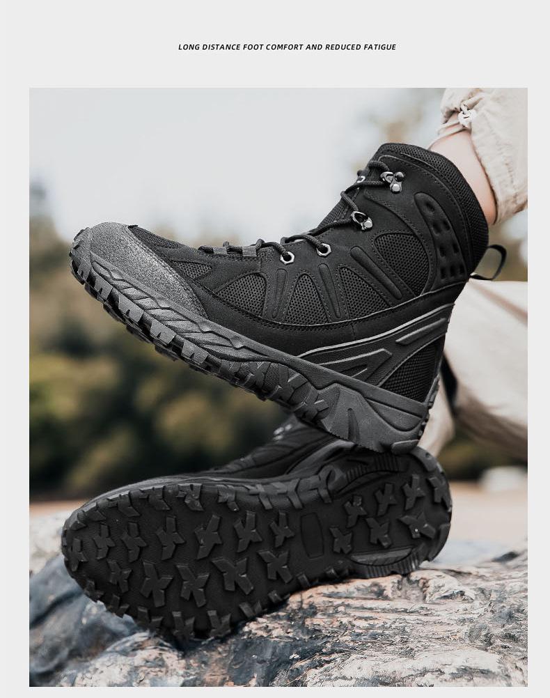 Men's Large Size Tactical Boots: Non-Slip, Wear-Resistant for Outdoor Camping, Jungle, Desert Training