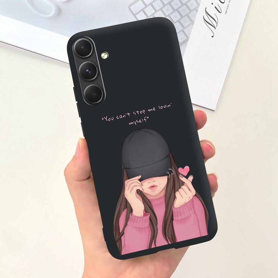 For Funda Samsung Galaxy A55 5G Case Daisy Stylish Painting Soft SIlicone TPU Bumper For Samsung A55 A55 5G GalaxyA55 Coque Etui