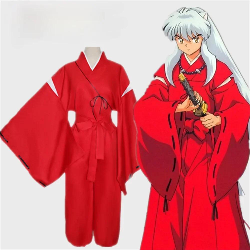 Anime Inuyasha Higurashi Kagome Kikyo Cosplay Costume Kimonos Perruque Chaussures Ensembles Halloween Pour Femme Hommes